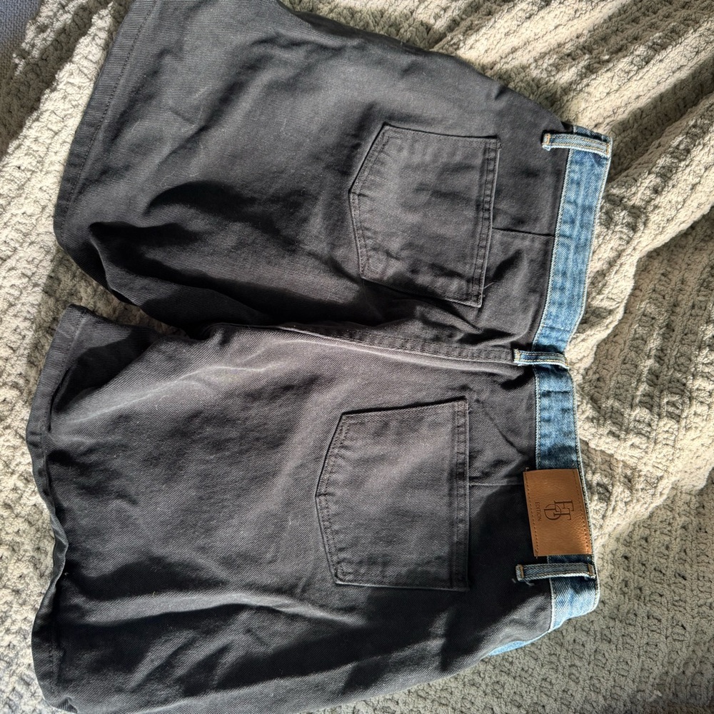 Frankie Shop Black and Blue Jean Shorts - Picture 4 of 7